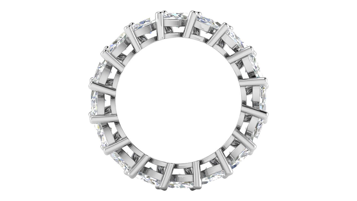 4.80 Ctw Marquise Cut Diamond Eternity Band Set In 14K White Gold