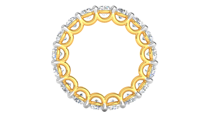 5.10 Ctw Elegant Diamond Eternity Band Set In 14K Yellow Gold