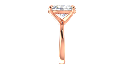5.00 Ctw Oval Cut Solitaire Engagement Ring Set In 14K Rose Gold