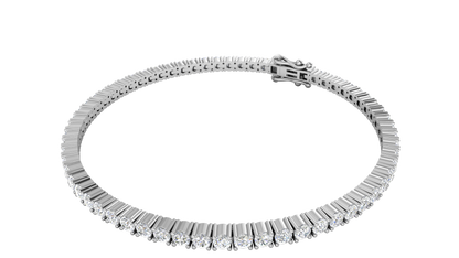 4.80 Ctw Round Brilliant Diamond Tennis Bracelet In 14K White Gold