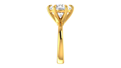 5.00 Ctw Classic Solitaire Engagement Ring Set In 14K Yellow Gold
