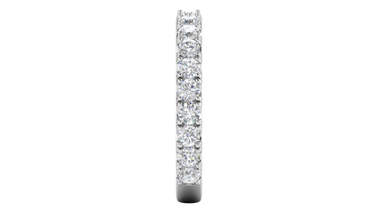 1.20 Ctw Timeless 4 Prong Wedding Band Set In 14K White Gold