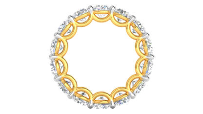 7.00 Ctw Elegant Diamond Eternity Band Set In 14K Yellow Gold