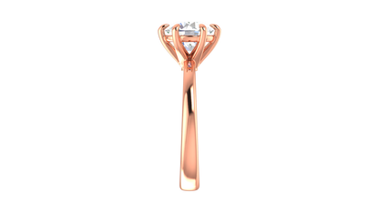 2.00 Ctw Classic Solitaire Engagement Ring Set In 14k Rose Gold