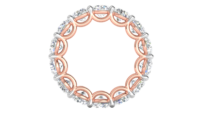 7.00 Ctw Elegant Diamond Eternity Band Set In 14K Rose Gold