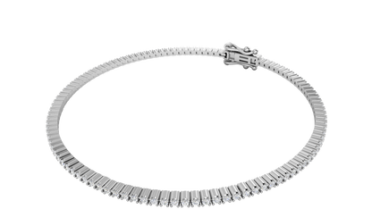 1.08 Ctw Round Brilliant Diamond Tennis Bracelet In 14K White Gold