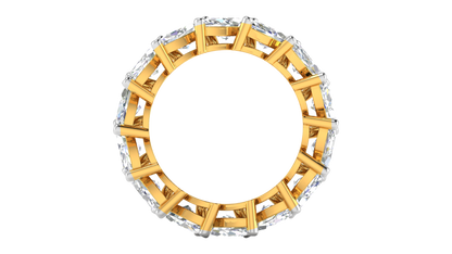 7.00 Ctw Marquise Cut Diamond Eternity Band Set In 14K Yellow Gold