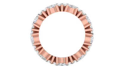 4.40 Ctw Pear Cut Diamond Eternity Band Set In 14K Rose Gold