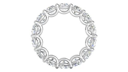 7.00 Ctw Elegant Diamond Eternity Band Set In 14K White Gold