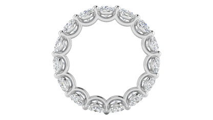 7.50 Ctw Oval Cut Diamond Eternity Band Set In 14K White Gold