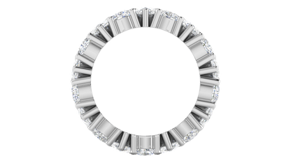 4.40 Ctw Pear Cut Diamond Eternity Band Set In 14K White Gold