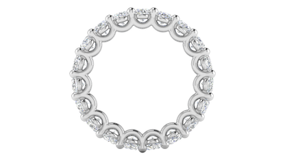 5.70 Ctw Oval Cut Diamond Eternity Band Set In 14K White Gold