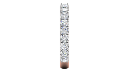 1.20 Ctw Timeless 4 Prong Wedding Band Set In 14K Rose Gold