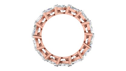 7.00 Ctw Marquise Cut Diamond Eternity Band Set In 14K Rose Gold