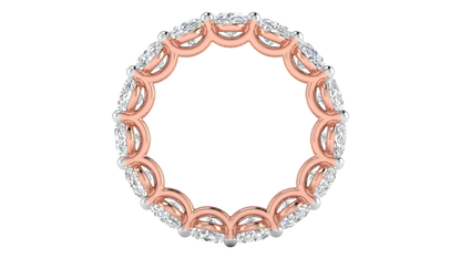 7.50 Ctw Oval Cut Diamond Eternity Band Set In 14K Rose Gold