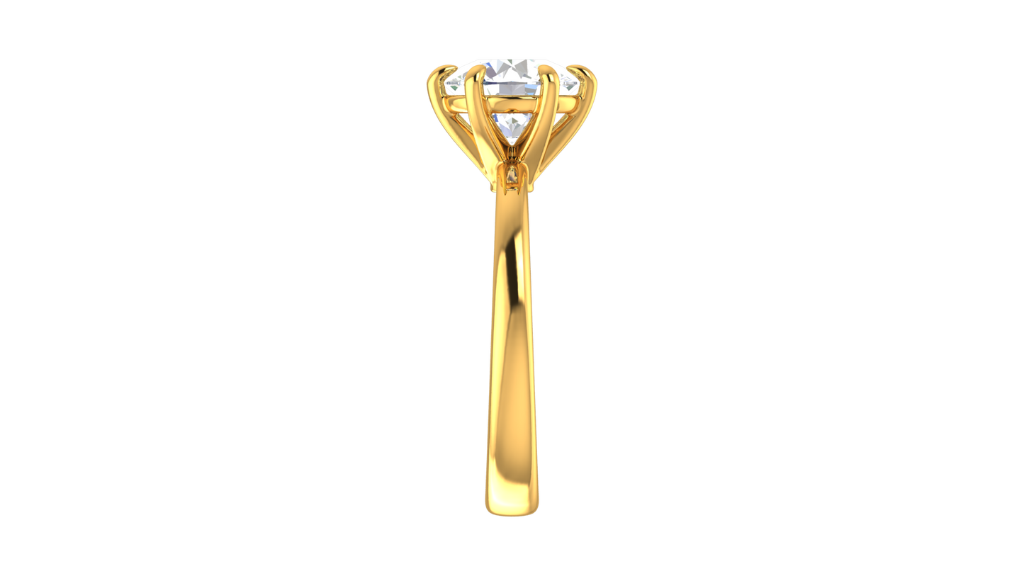 2.00 Ctw Classic Solitaire Engagement Ring Set In 14k Yellow Gold