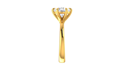 2.00 Ctw Classic Solitaire Engagement Ring Set In 14k Yellow Gold
