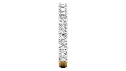 1.20 Ctw Timeless 4 Prong Wedding Band Set In 14k Yellow Gold