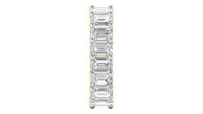 9.00 Ctw Emerald Cut Diamond Eternity Band Set In 14K Yellow Gold