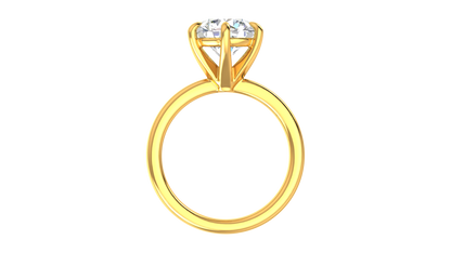 3.00 Ctw Classic Solitaire Engagement Ring Set In 14K Yellow Gold