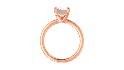 3.00 Ctw Radiant Cut Solitaire Engagement Ring Set In 14K Rose Gold