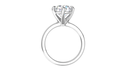 4.00 Ctw Classic Solitaire Engagement Ring Set In 14K White Gold