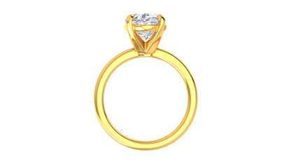 4.00 Ctw Oval Cut Solitaire Engagement Ring Set In 14k Yellow Gold