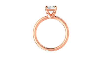 2.00 Ctw Radiant Cut Solitaire Engagement Ring Set In 14K Rose Gold