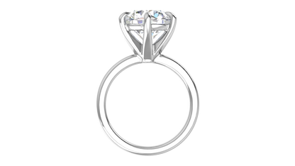 5.00 Ctw Classic Solitaire Engagement Ring Set In 14K White Gold