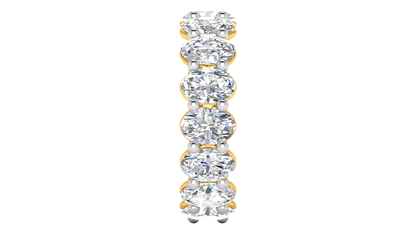 7.50 Ctw Oval Cut Diamond Eternity Band Set In 14K Yellow Gold
