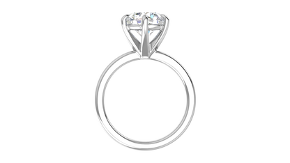 3.00 Ctw Classic Solitaire Engagement Ring Set In 14K White Gold
