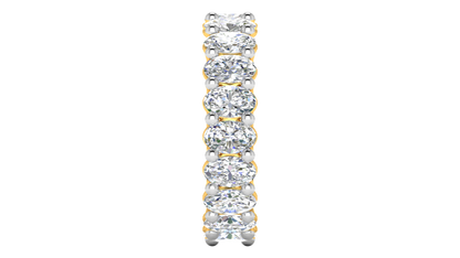 5.70 Ctw Oval Cut Diamond Eternity Band Set In 14K Yellow Gold