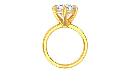 5.00 Ctw Classic Solitaire Engagement Ring Set In 14K Yellow Gold