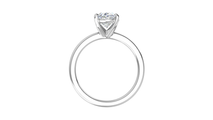 2.00 Ctw Oval Cut Solitaire Engagement Ring Set In 14K White Gold