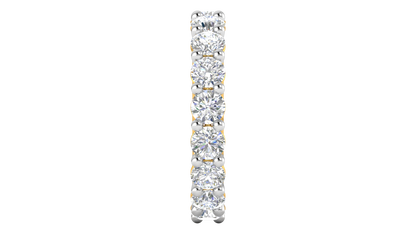 5.10 Ctw Elegant Diamond Eternity Band Set In 14K Yellow Gold