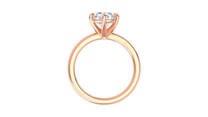 2.00 Ctw Classic Solitaire Engagement Ring Set In 14k Rose Gold
