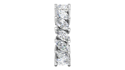 4.80 Ctw Marquise Cut Diamond Eternity Band Set In 14K White Gold
