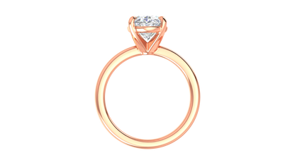 3.00 Ctw Oval Cut Solitaire Engagement Ring Set In 14K Rose Gold