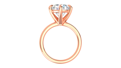 5.00 Ctw Classic Solitaire Engagement Ring Set In 14K Rose Gold