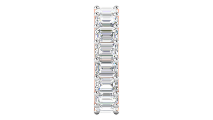 9.00 Ctw Emerald Cut Diamond Eternity Band Set In 14K Rose Gold