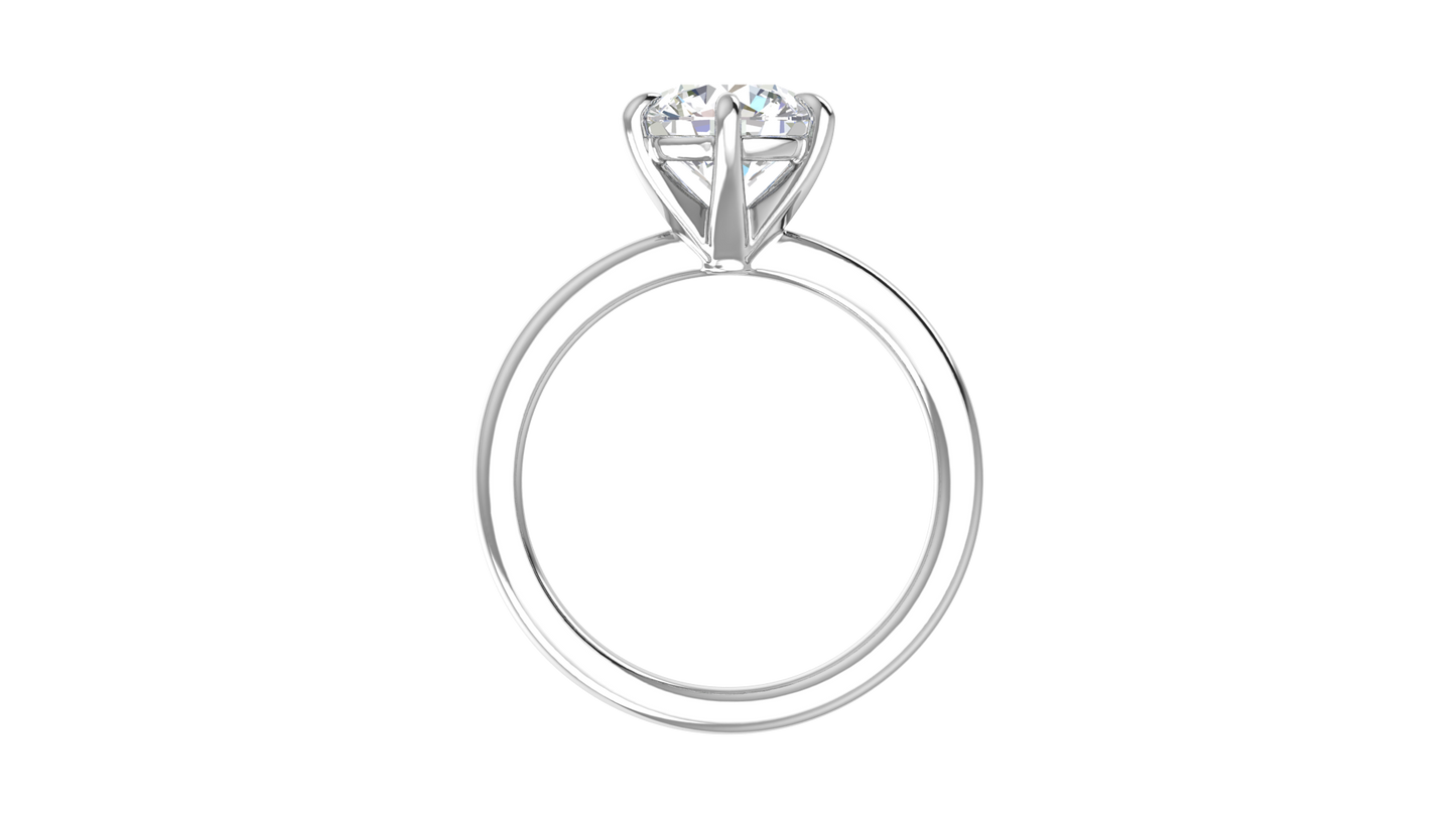 2.00 Ctw Classic Solitaire Engagement Ring Set In 14k White Gold