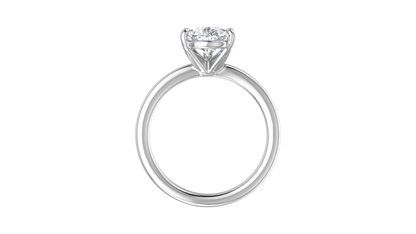 2.00 Ctw Pear Cut Solitaire Engagement Ring Set In 14K White Gold