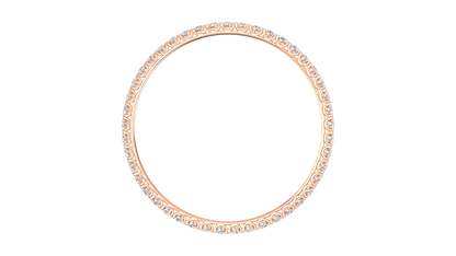 17.10 Ctw Round Cut Diamond Bangle | Shared Prong Diamond Bangle Set In Luxury 14K Rose Gold