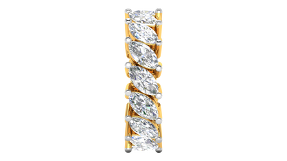 4.80 Ctw Marquise Cut Diamond Eternity Band Set In 14K Yellow Gold