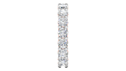 5.10 Ctw Elegant Diamond Eternity Band Set In 14K Rose Gold