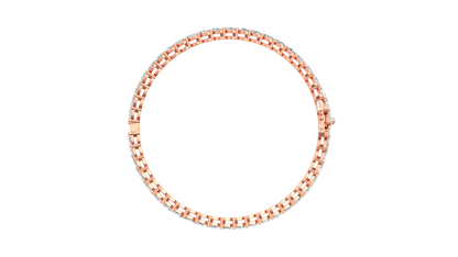 37.60 Ctw Marquise Cut Diamond Bangle | Marquise Leaf Diamond Bangle Set In Luxury 14K Rose Gold
