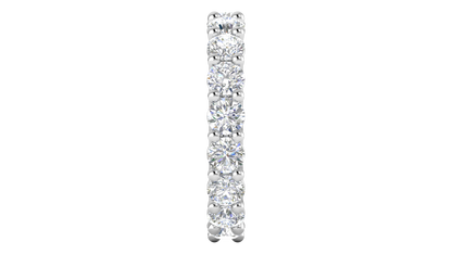 5.10 Ctw Elegant Diamond Eternity Band Set In 14K White Gold