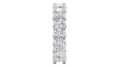 5.70 Ctw Oval Cut Diamond Eternity Band Set In 14K White Gold