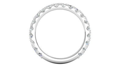 1.20 Ctw Timeless 4 Prong Wedding Band Set In 14K White Gold