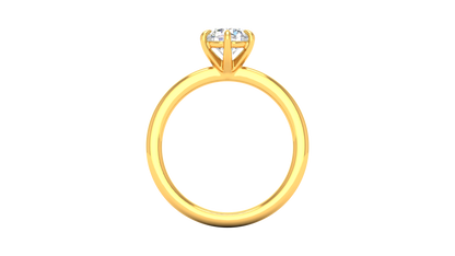 1.00 Ctw Classic Solitaire Engagement Ring Set In 14K Yellow Gold